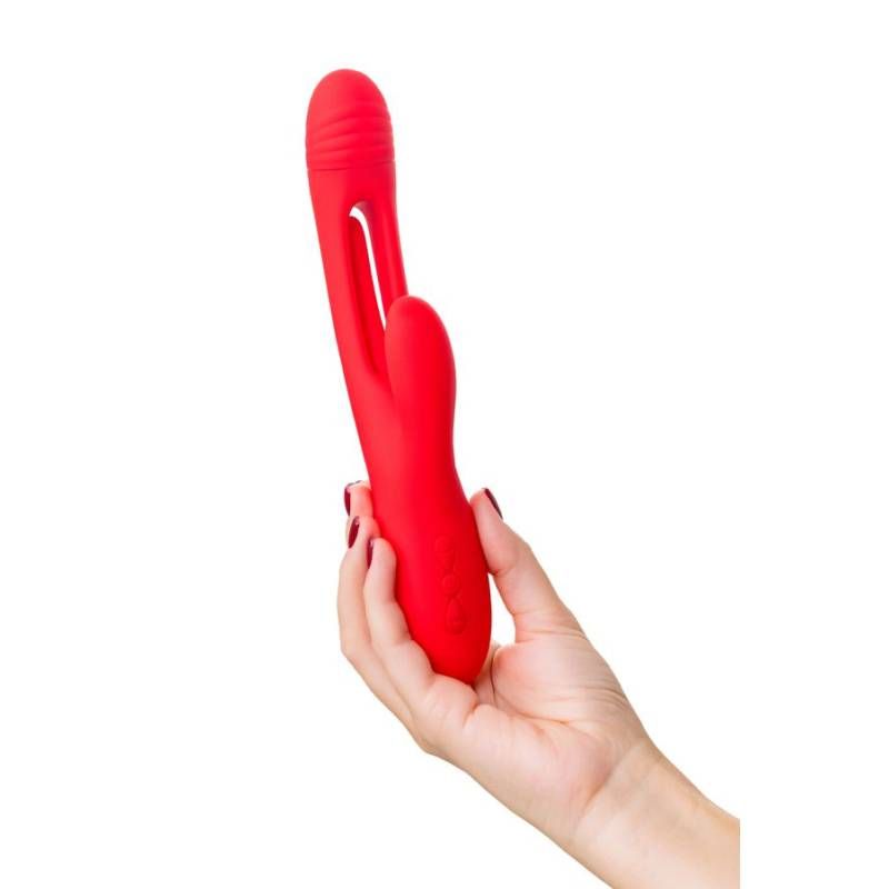 Jos Patti Moving Tongue Rabbit Vibrator Red