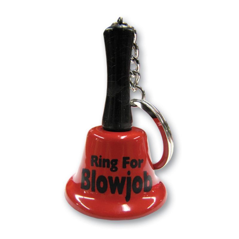 Novelty Ring For Blow Job Mini Bell Keychain