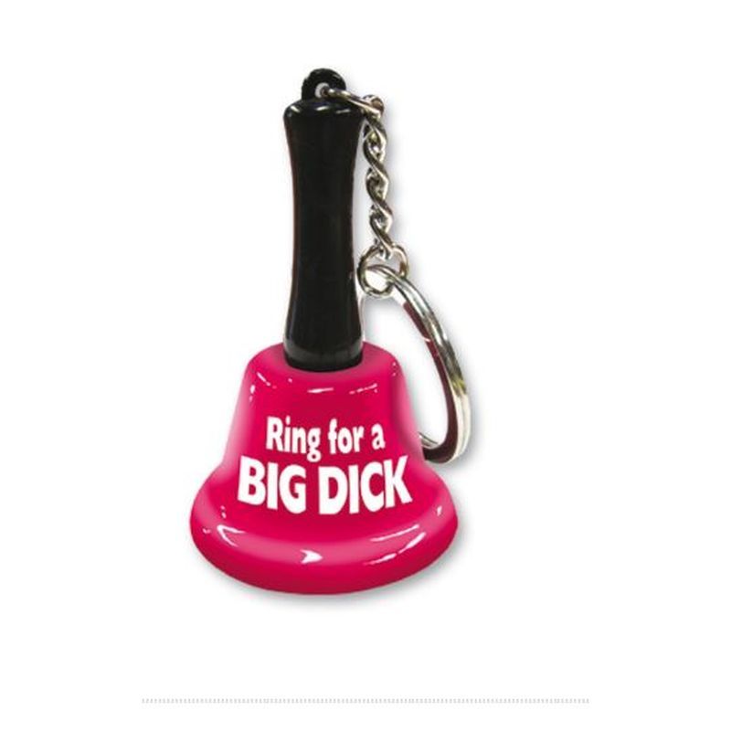 Novelty Ring For A Big Dick Mini Bell Keychain