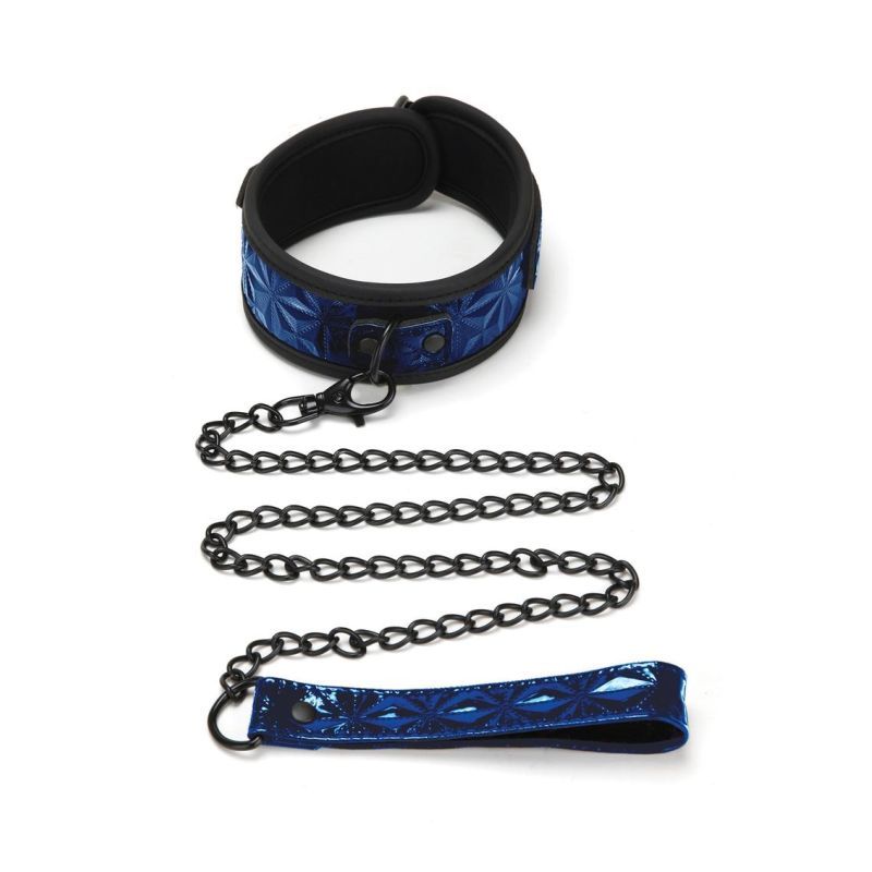 Whip Smart Diamond Collar And Leash - Blue