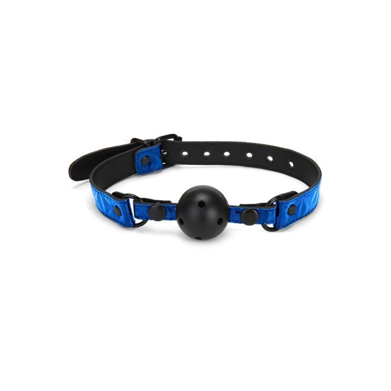 Whip Smart Diamond Deluxe Ball Gag - Blue