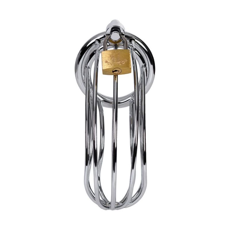 Metal Silver Birdcage Cock Cage