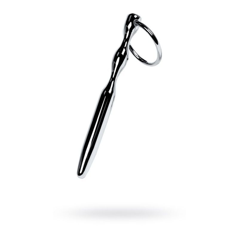 Metal Silver Bullet Shaped Urethral Plug W Ring