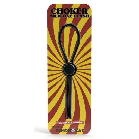 Demon Kat Silicone Choker Leash Black