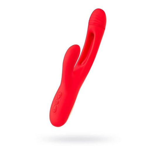 Jos Patti Moving Tongue Rabbit Vibrator Red