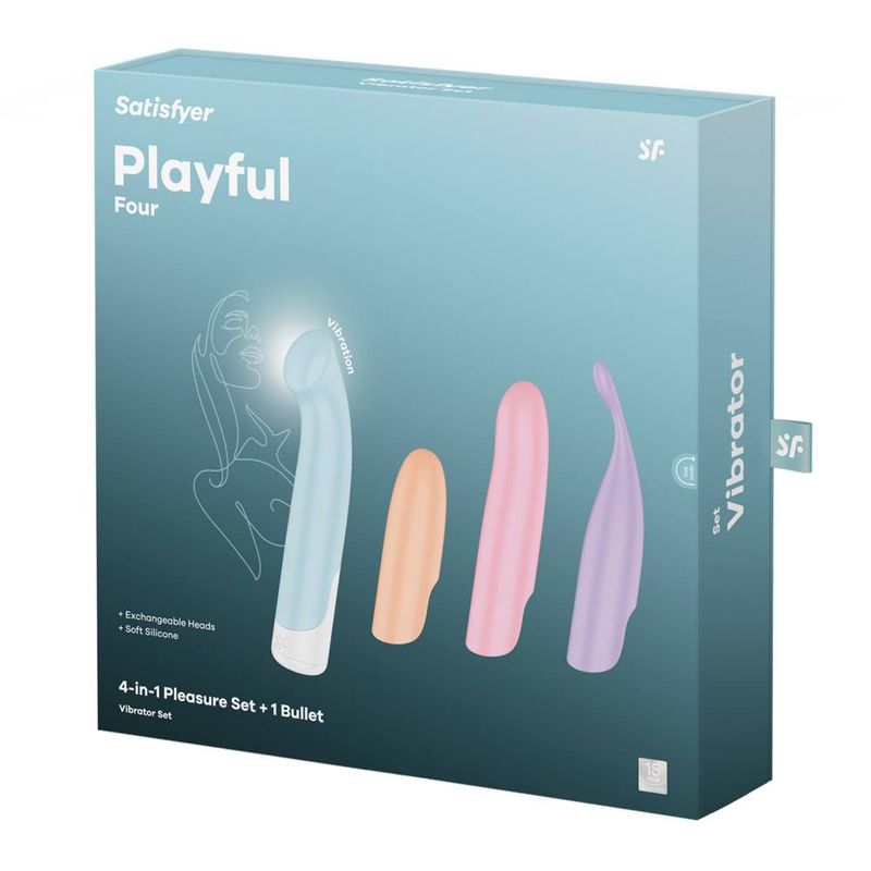 Satisfyer Playful Four 4 In 1 Interchangeable Vibrator Set