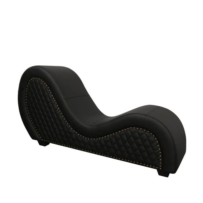 Daytona Kama Sutra Mebon Chaise Love Lounge Studded And Quilted Black