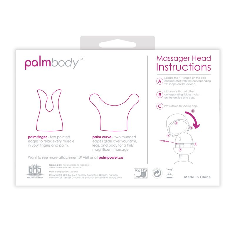 Palmpower Palmbody Massager Heads For Use With Pink