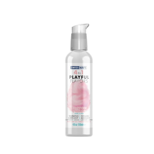 Swiss Navy Playful Flavours 4 In 1 Cotton Candy Lubricant 4Oz/118Ml