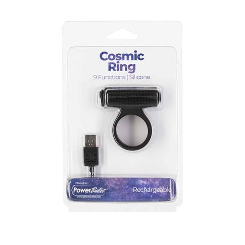 Power Bullet Cosmic Cock Ring W Black