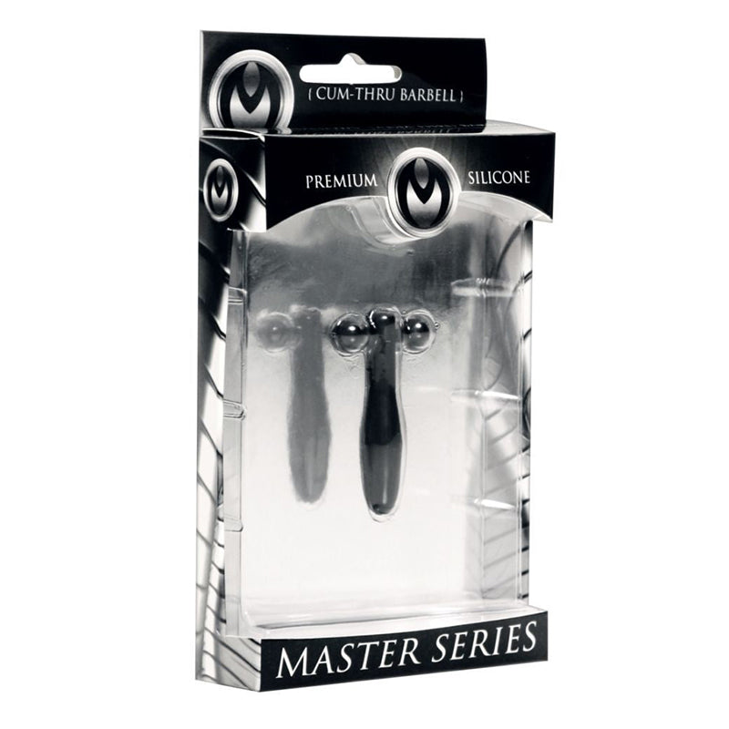 Master Series Silicone Cum Thru Barbell Penis Plug