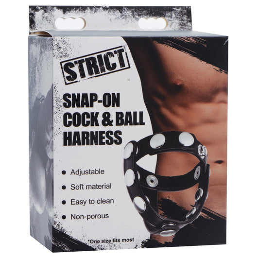 Strict Snap On Cock And Ball Harness