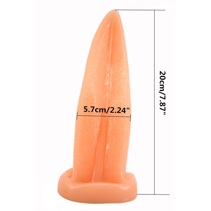 Tongue Shape Anal Plug Black - Purple