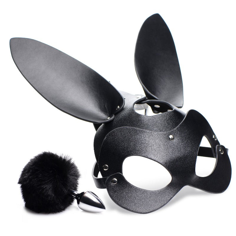 Tailz Bunny Anal Plug And Mask Set