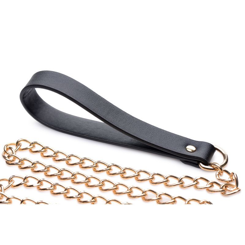 Master Series Leashed Lover Black/Gold Chain