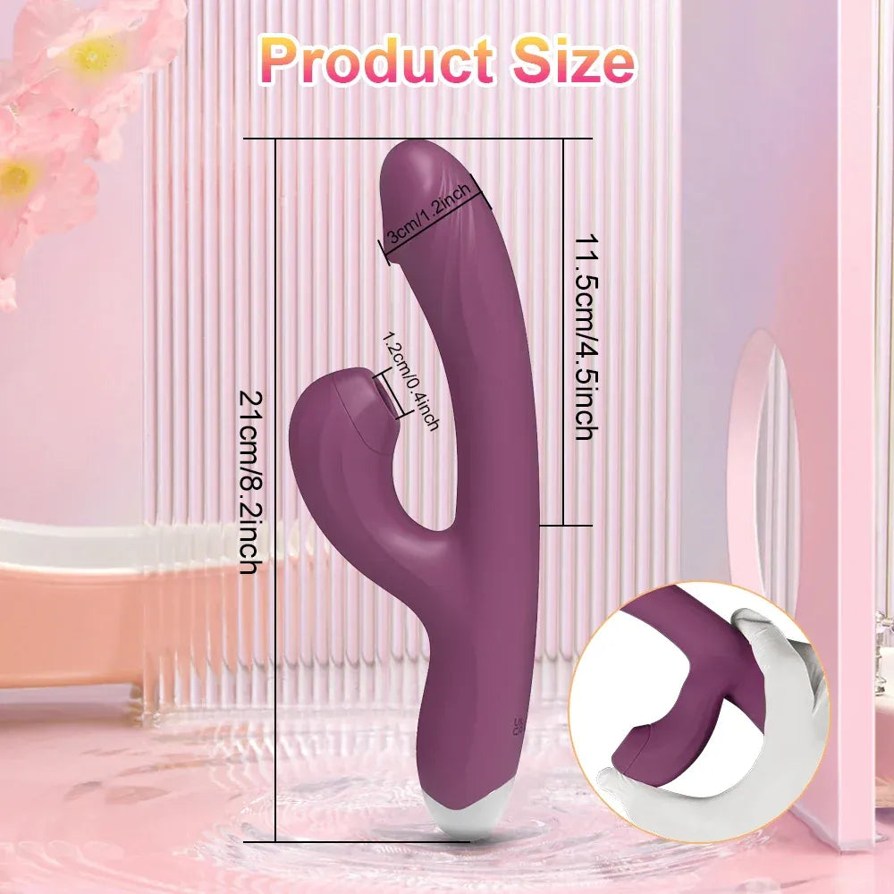 Vibrating Clit Sucker for Women G Spot Stimulator Heat - Red