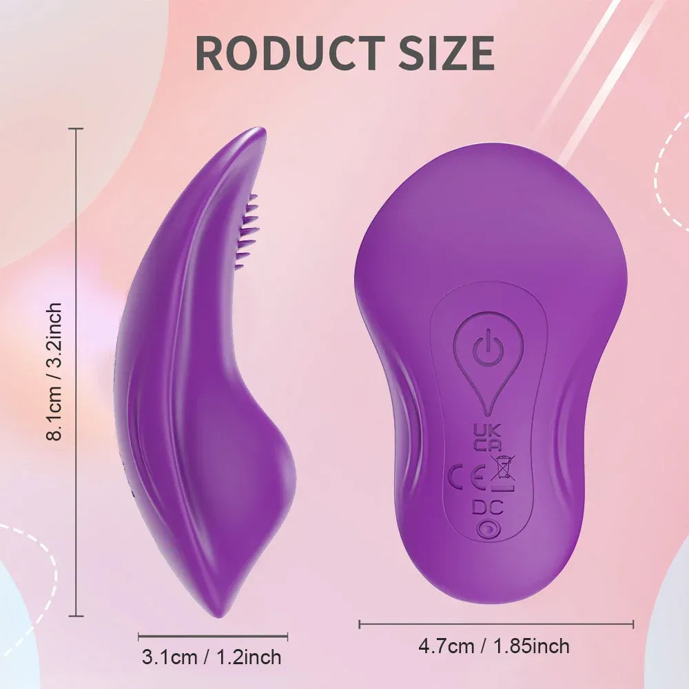 Mini Clit Vibrator for Women Wearable Panties Stimulator App Control for Couples Female Masturbator - Red