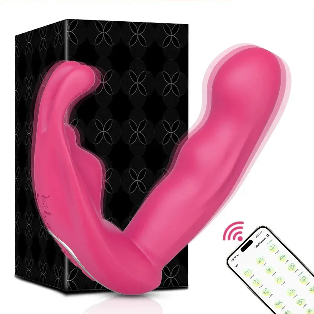 App Controlled Rabbit Vibrator for Women G Spot Stimulation - Red
