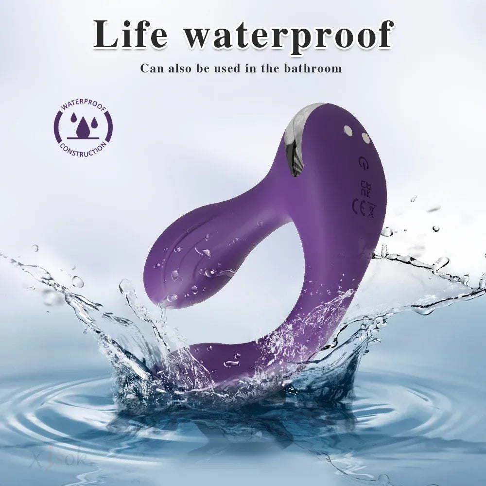 App Control Dual Ended Vibrator for Women Clit Anal Stimulation Couples - Red