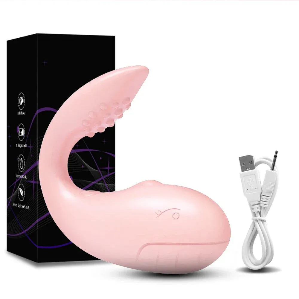 Interactive Vibrating Love Egg Dual Motor Panty Vibrator for Couples - Red