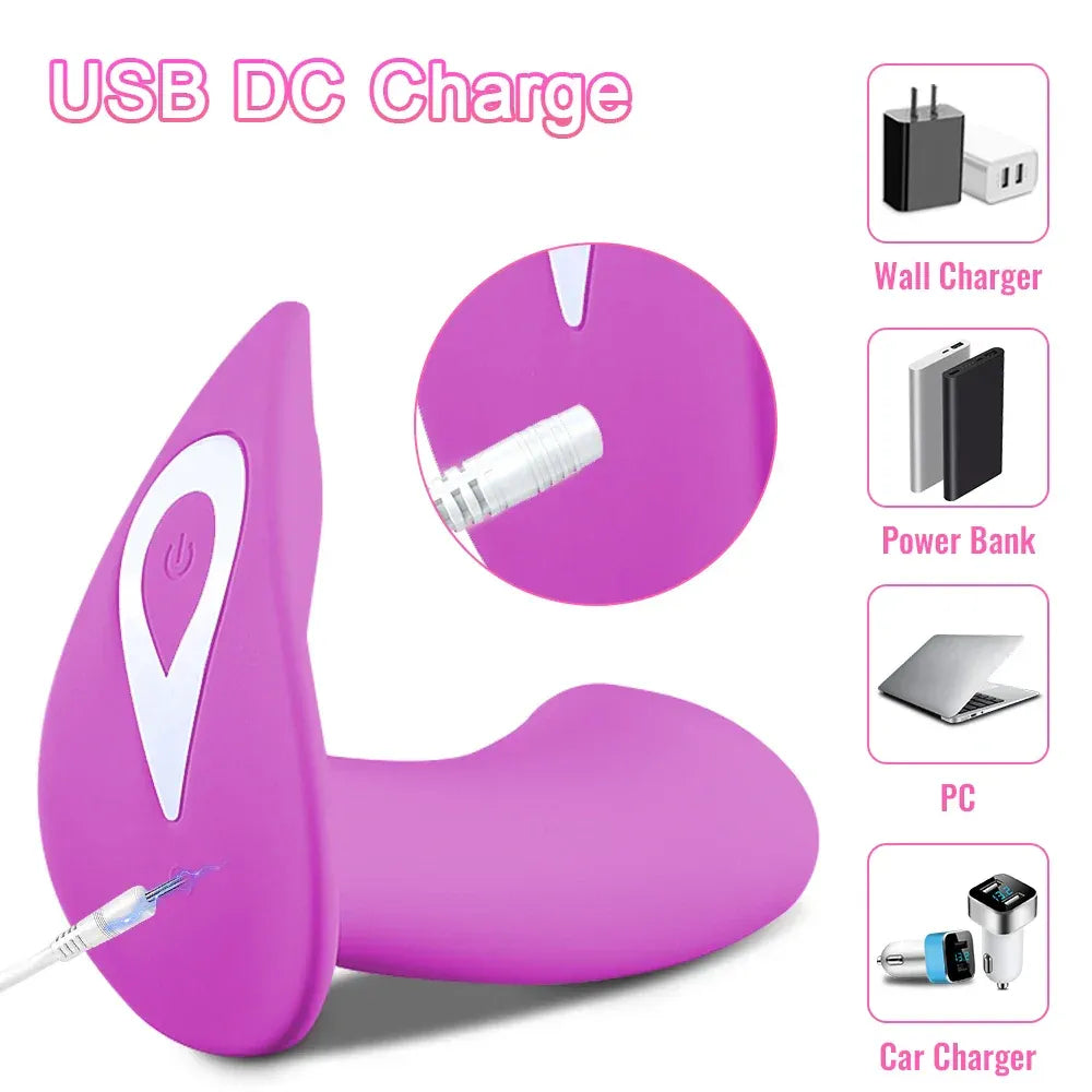 Remote Control G Spot Vibrator for Women Mini Vagina Stimulator for Couples - Purple