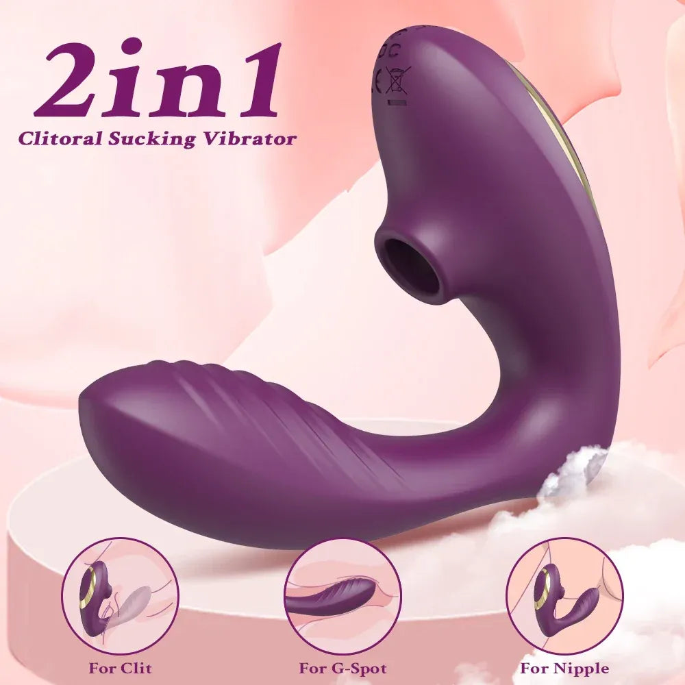Vibrating Clit Sucker for Women G Spot Stimulator Female Masturbator - Pink