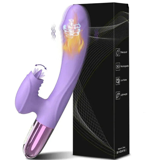 G Spot Vibrator Heating Clitoral Stimulation - Purple