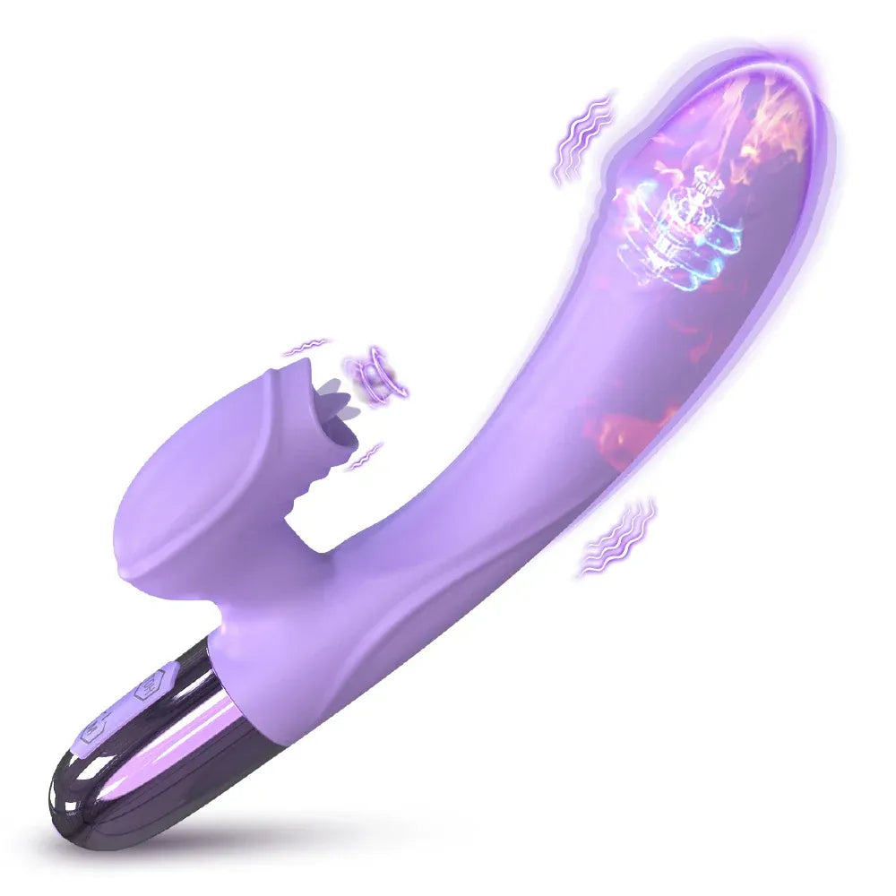 G Spot Vibrator Heating Clitoral Stimulation - Purple