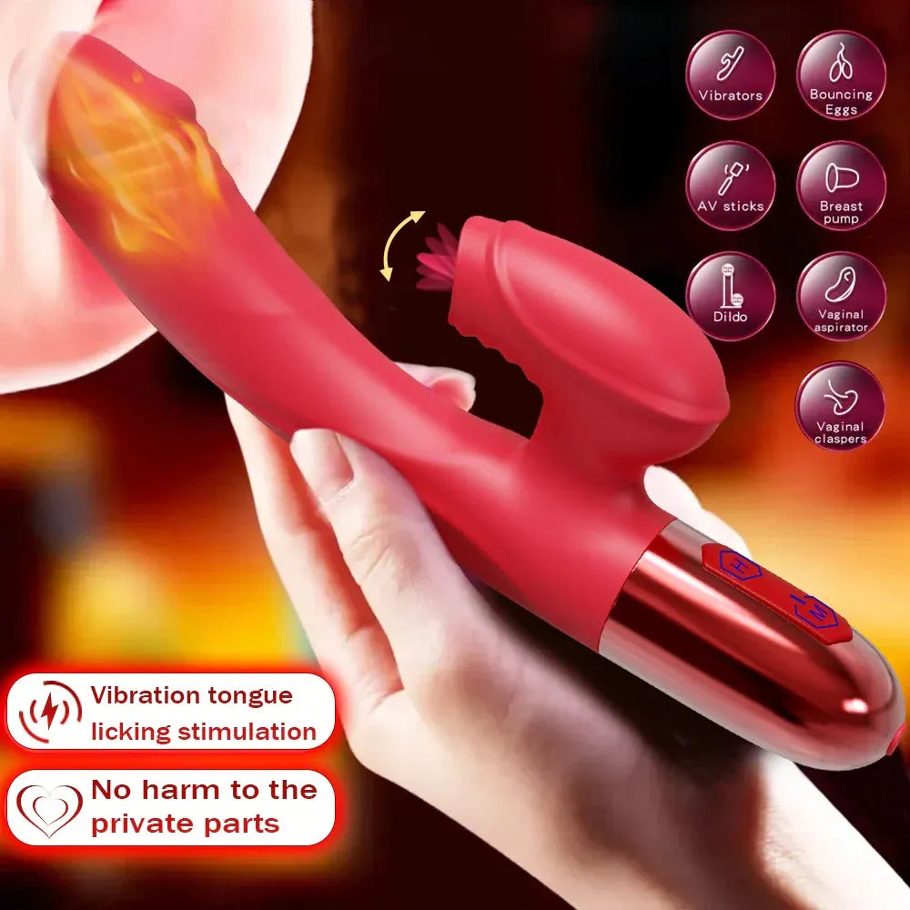 G Spot Vibrator Heating Clitoral Stimulation - Purple