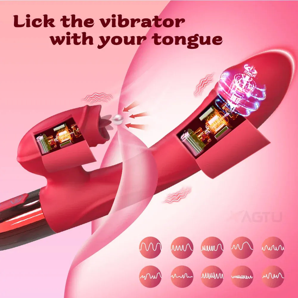 G Spot Vibrator Heating Clitoral Stimulation - Purple