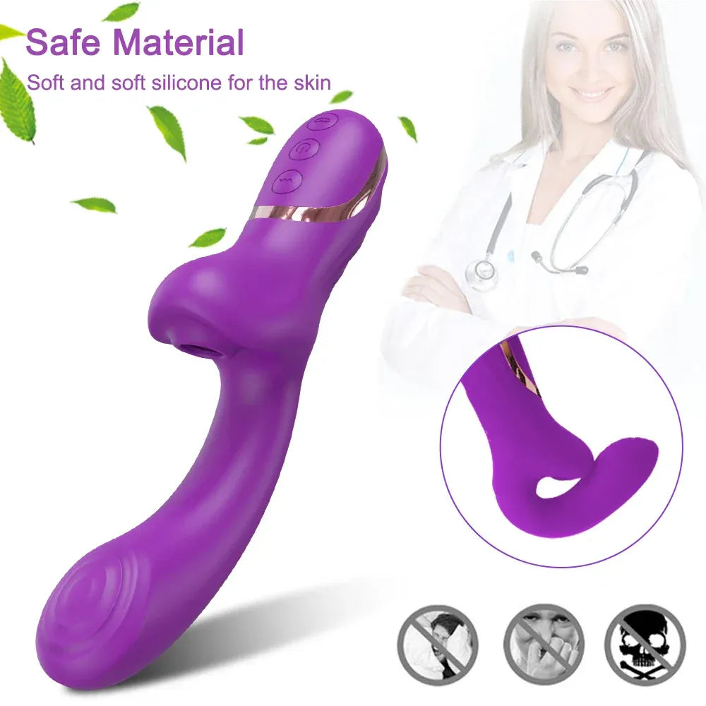 Clitoral Sucking Vibrator 20 Modes for Female Pleasure - Purple