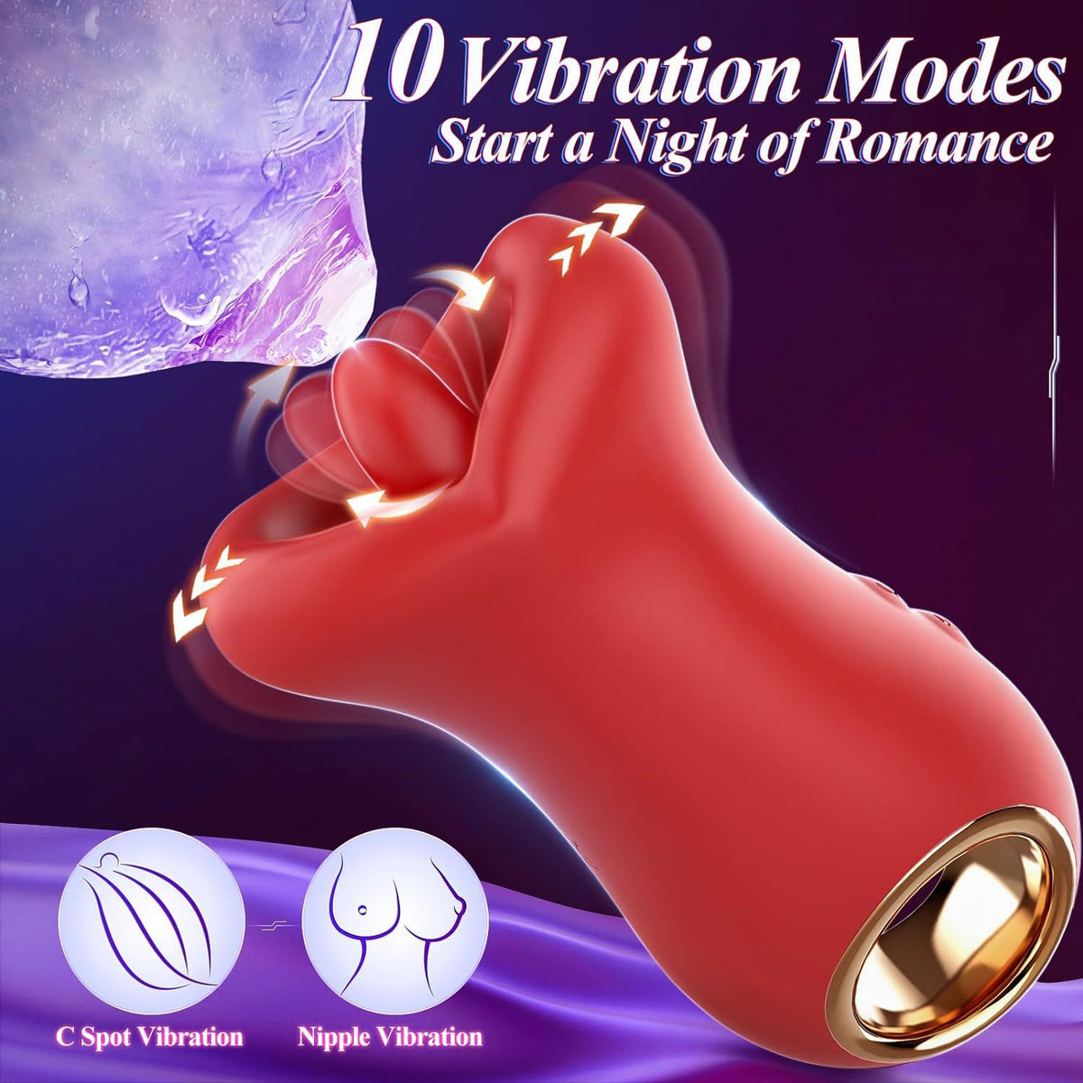 Luxurious Big Mouth Tongue-Licking Vibrator - Multi-Function Adult Massager for Women