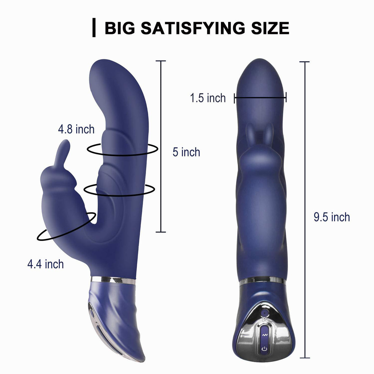 Purple Dual-Action Rabbit Vibrator - Female Pleasure Toy (USB Rechargeable)
